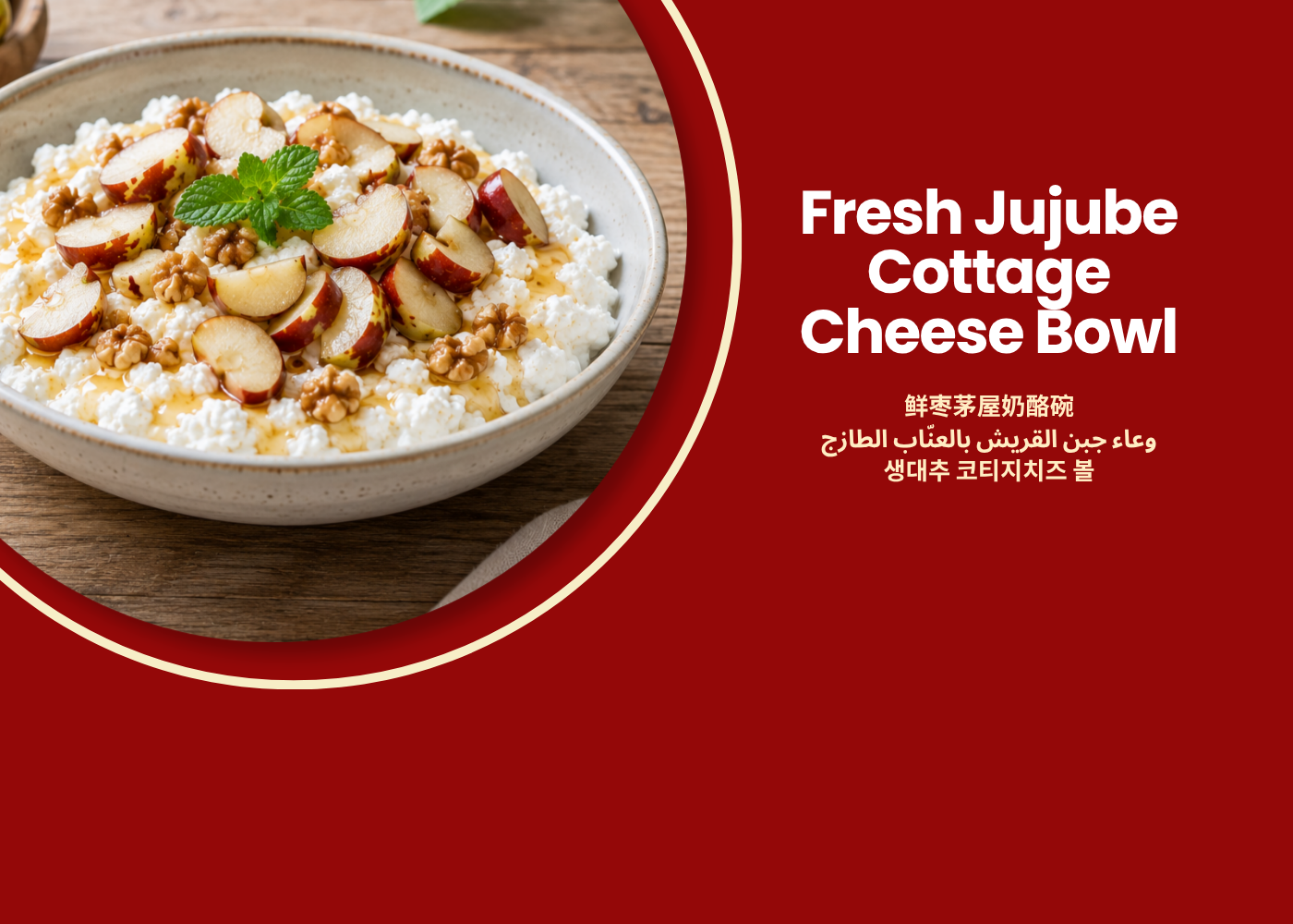 Fresh Jujube Cottage Cheese Bowl