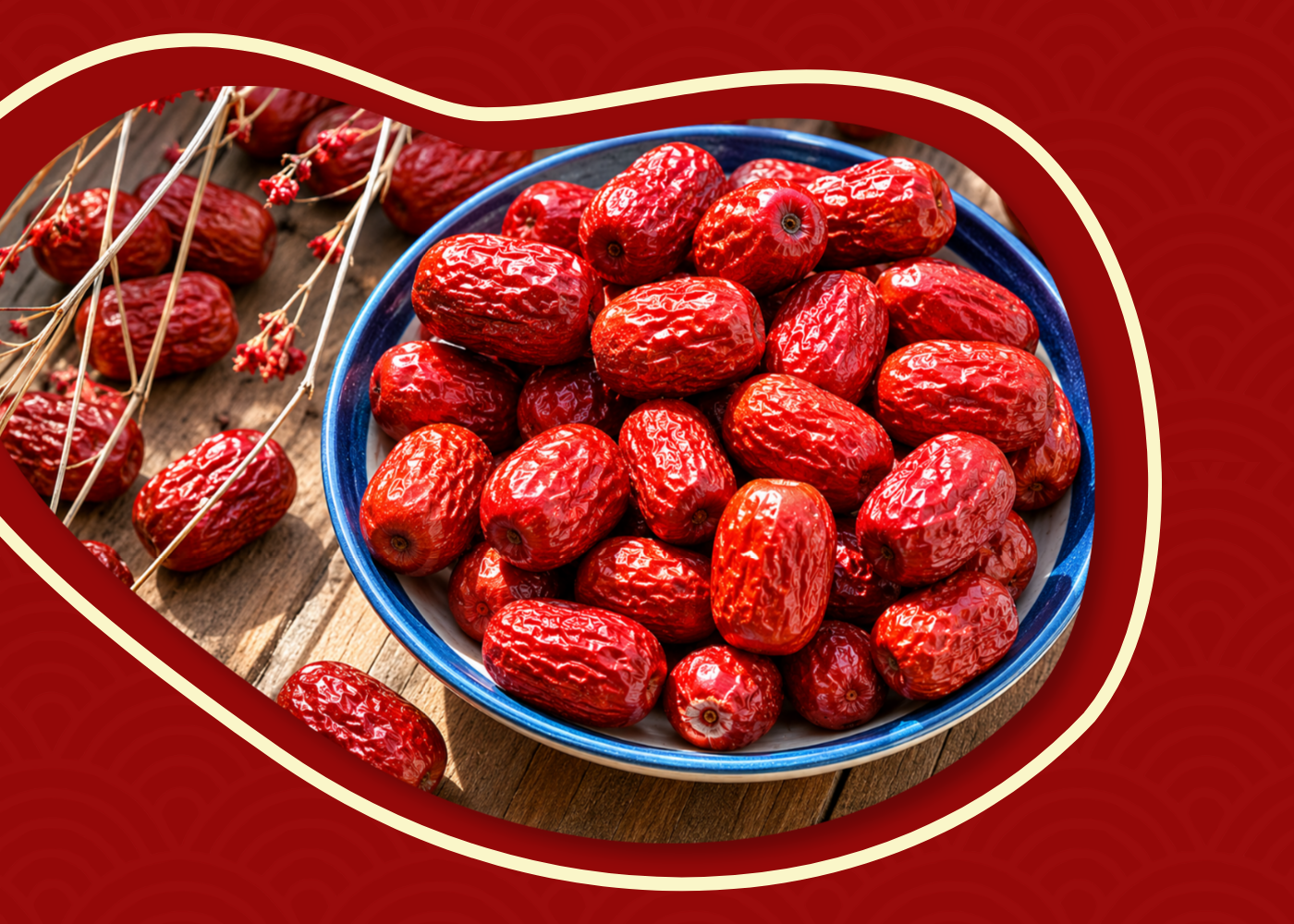 Dried jujubes commonly known as Chinese dates or red dates