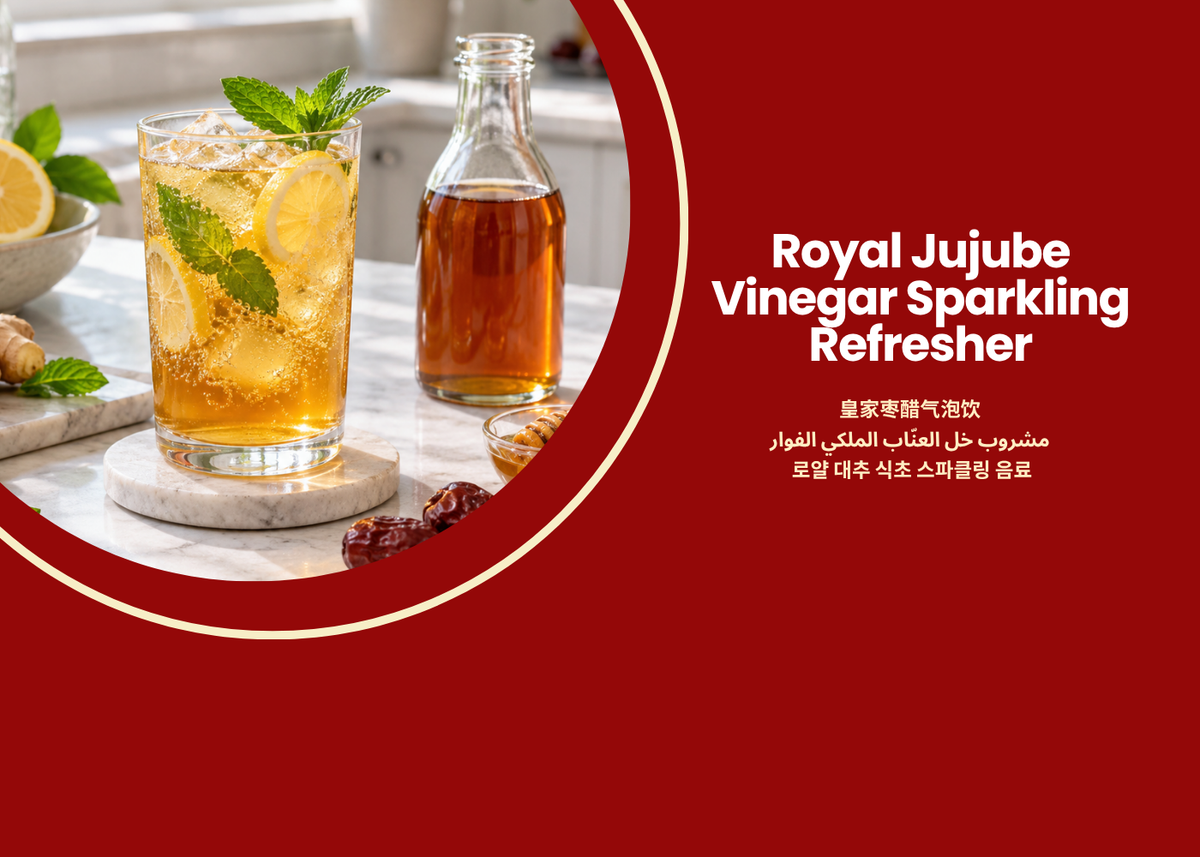 Royal Jujube Vinegar Sparkling Refresher